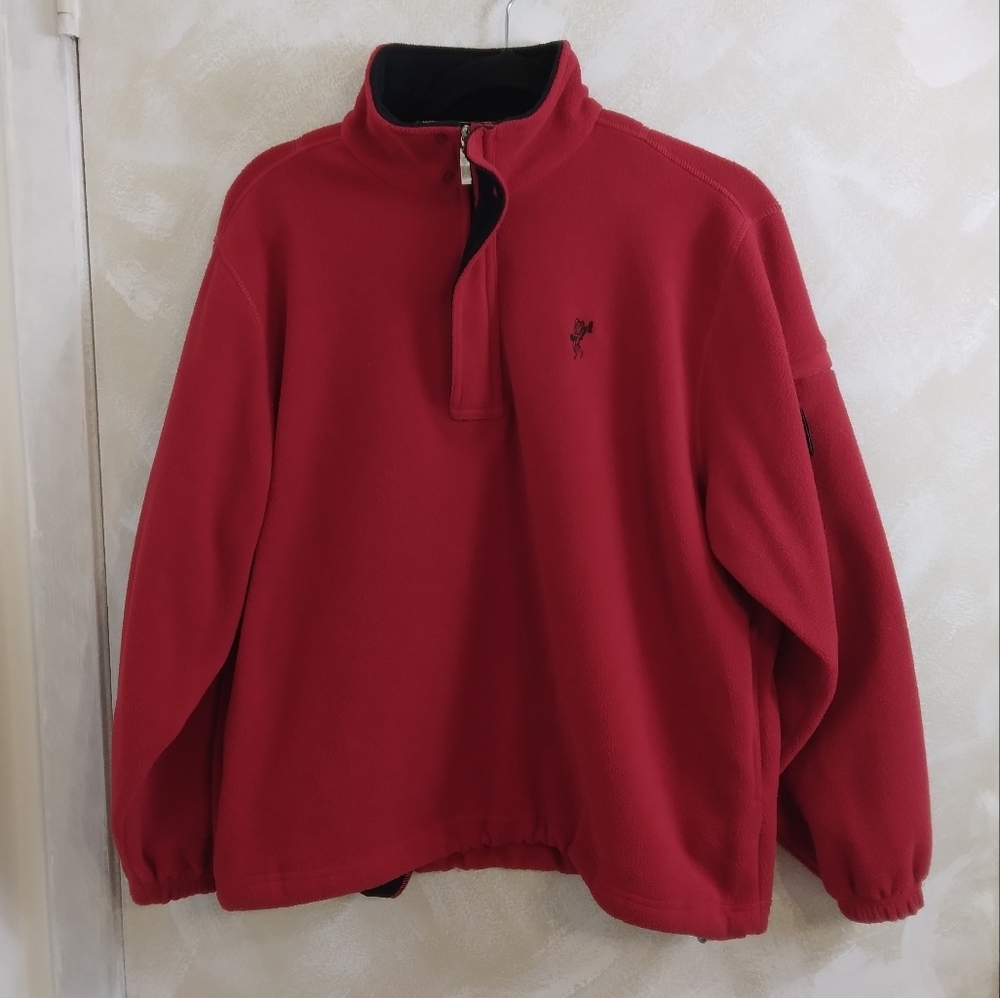 Size S Ashworth Golf Pullover Fleece 1/4 Zip Side Seam Pockets